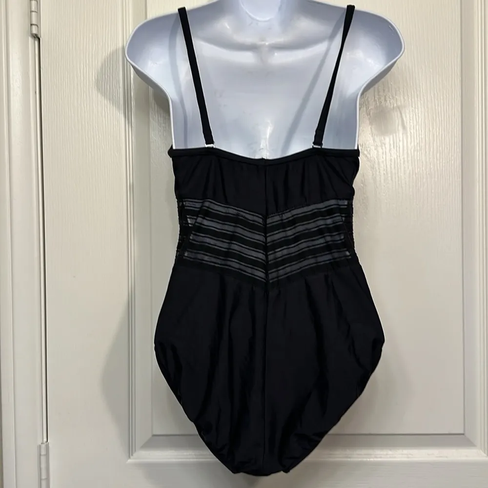 Women's Vintage VTG Jantzen Black Finesse Swimsuit Size 12 EUC #1565 - Image 5