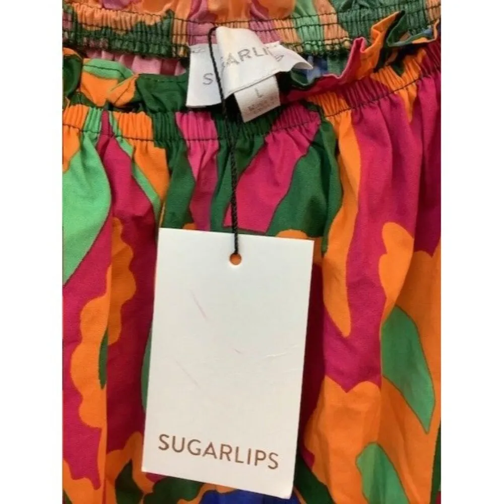 Sugarlips Womens Multicolor Maxi Dress With Abstract Floral Print - Image 3