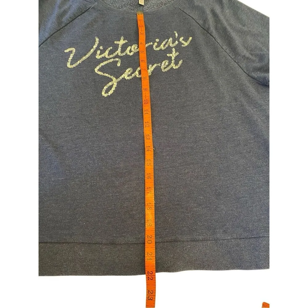 Victorias Secret Pink Sequin Logo Pullover Sweatshirt Casual School Lounge - Image 10