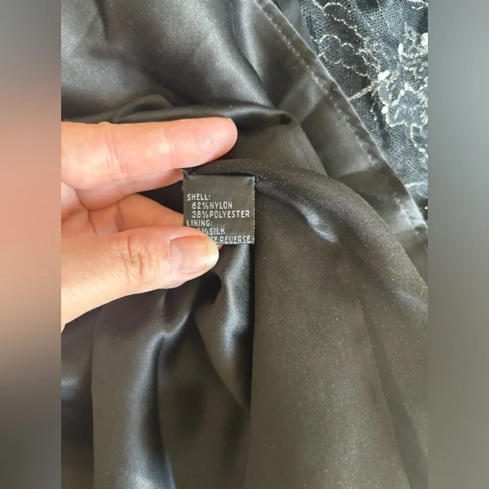 Carmen Marc Valvo black and ivory strapless dress size 2 Vintage 90s - Image 5