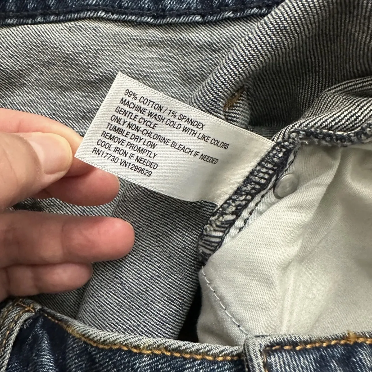 Ava & Viv Dark Blue 90s High Rise Straight Leg Jeans Size 20 - Image 5