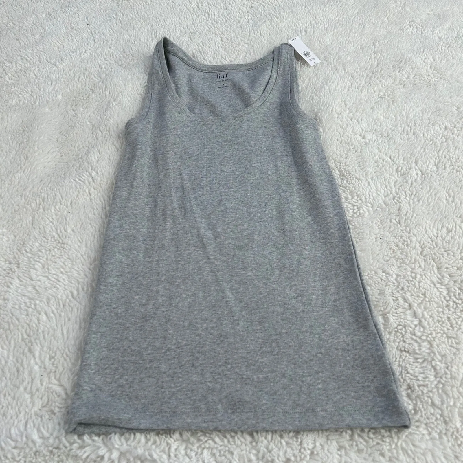 NWT Womens Gap Modal Tank in Grey Sz Small Layering Basic Soft Clean Girl Core - Image 2