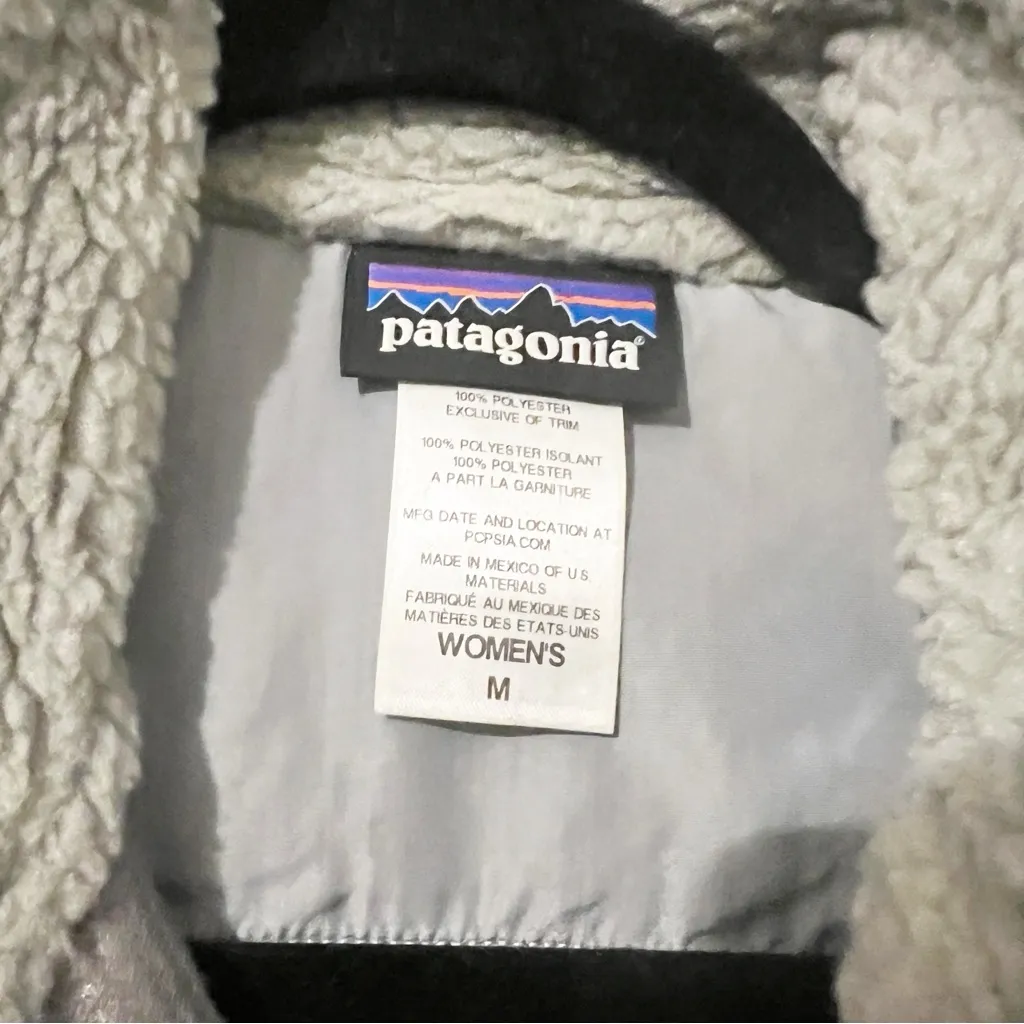 Patagonia Retro-X Deep Pile Fleece Vest Womens Solid Grey Size Medium M - Image 3