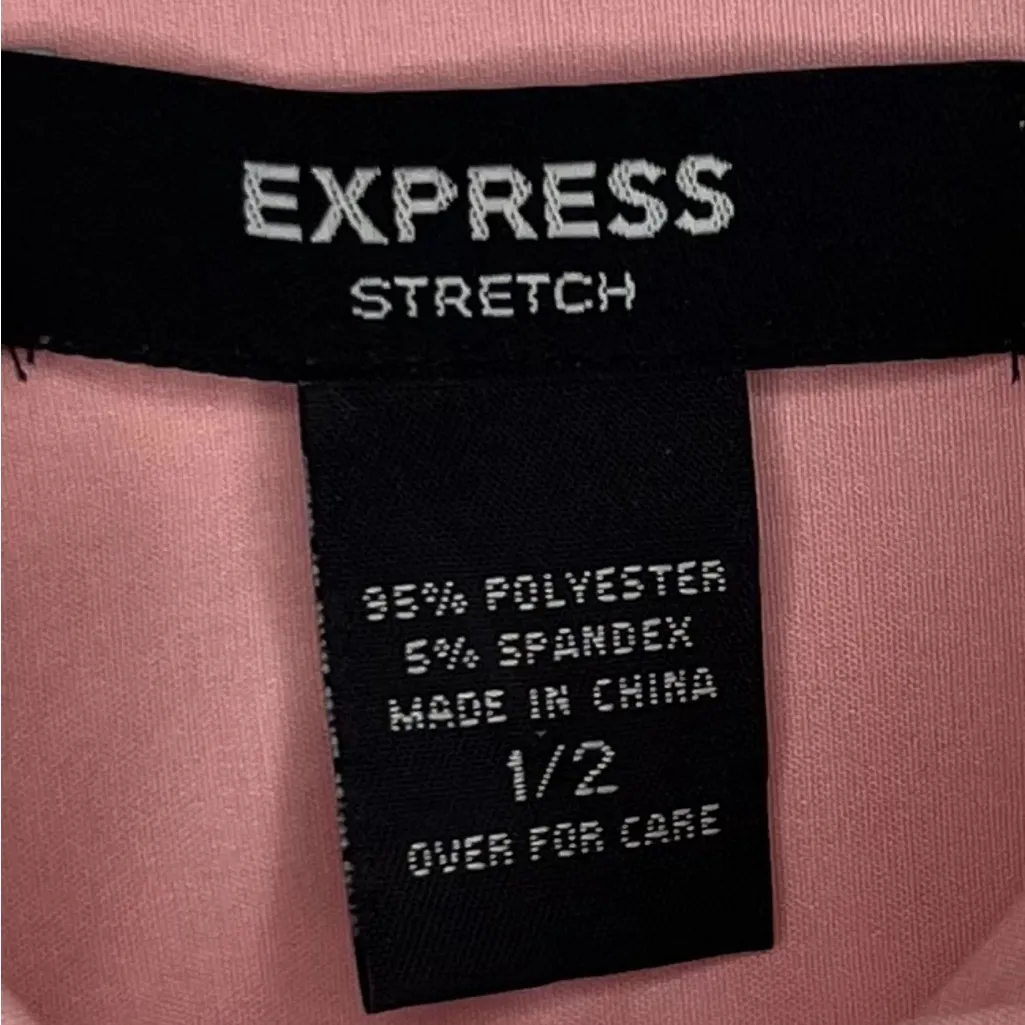 Express Pink Puff Sleeve Button Down Shirt - Image 4