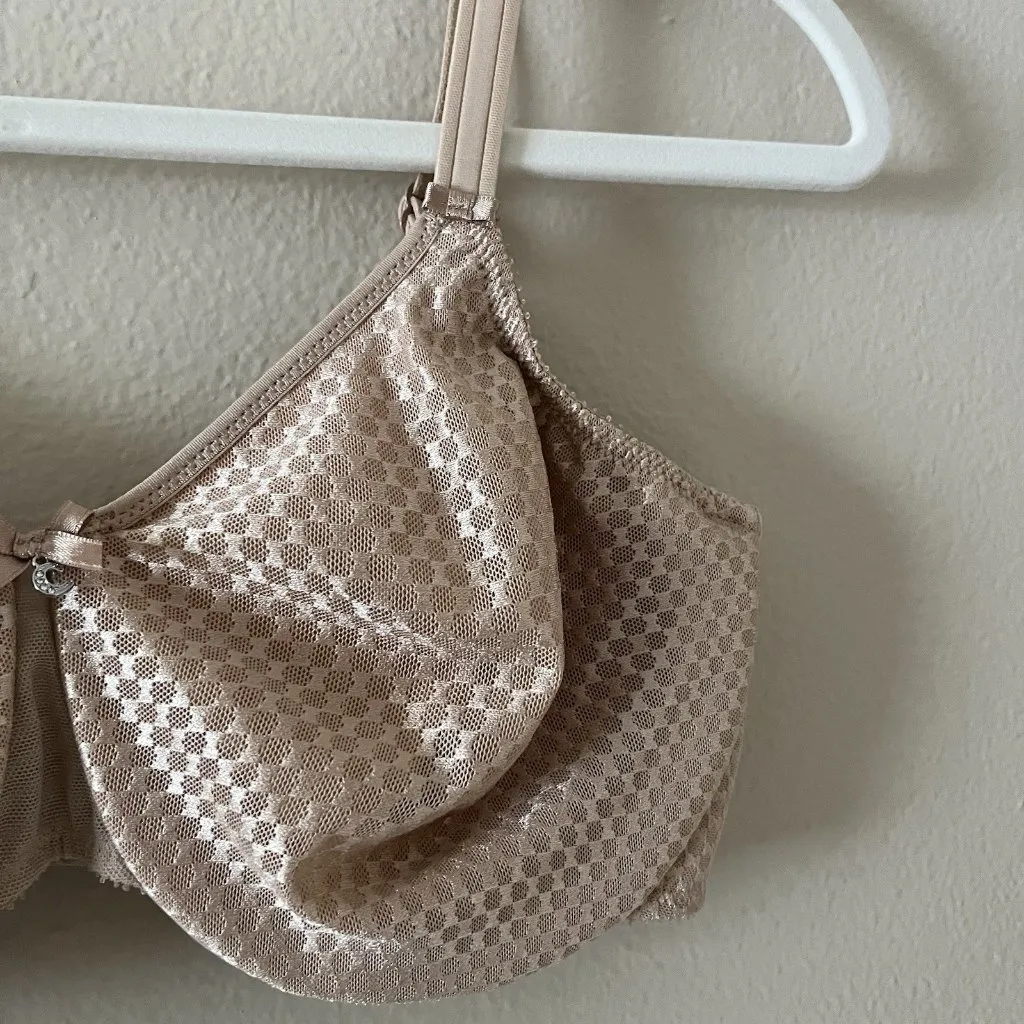 Chantelle 27910 Magnifique Underwire Unlined Full Coverage Bra 34DD‎ beige Nude - Image 4