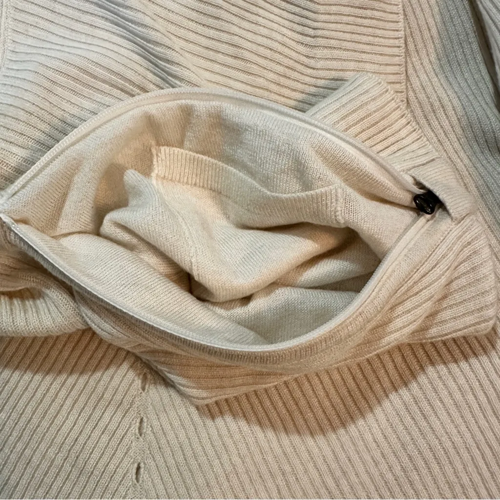 Lululemon Ribbed Wrap It Up Cardigan Sweater Beige Open Front Longline Size 12 Size L - Image 15
