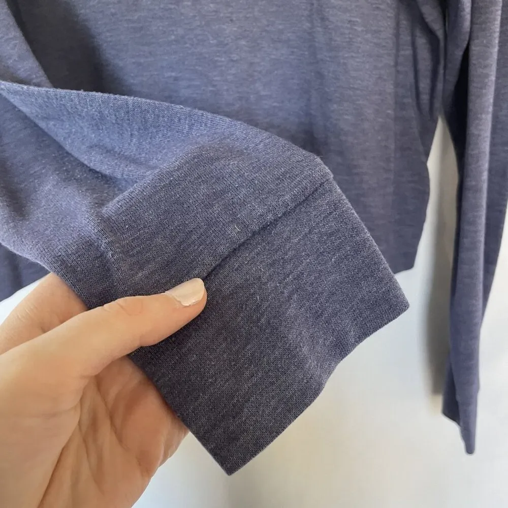 Mossimo Supply Co. indigo lightweight hooded sweater hoodie women's size M - Image 4