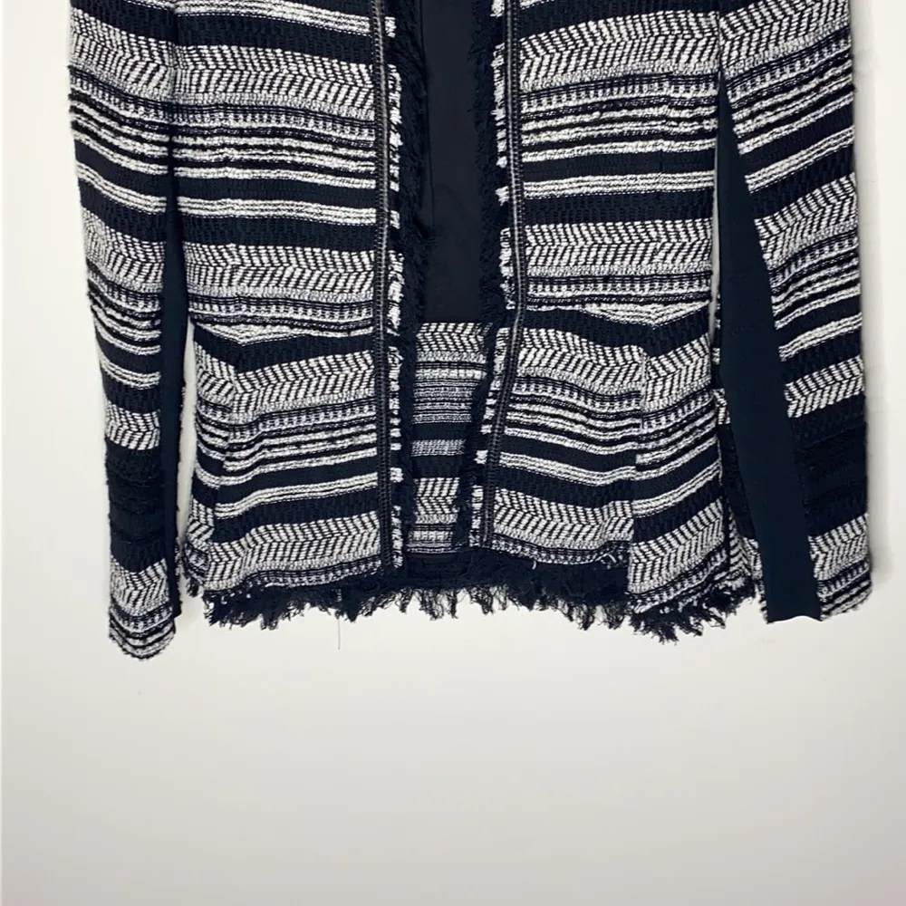 Rebecca Taylor Stripe black and white Tweed jacket size 0 - Image 88