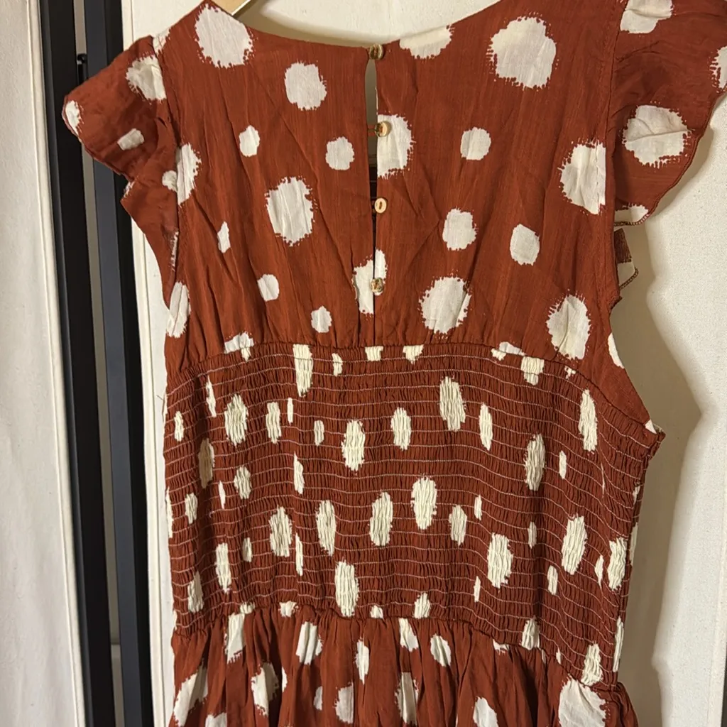 THML Rust and White Midi Dress - Image 9