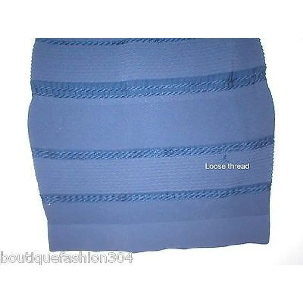 New Womens $535 Rag & Bone Navy Blue Dress Sheer Knit Marbella Medium M Cocktail - Image 6