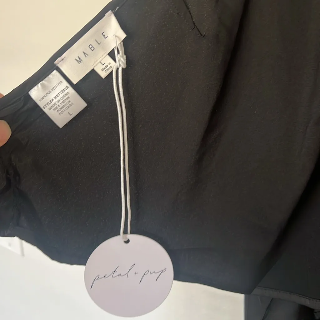 Mable x Petal & Pup NEW Angelique Open Back Crop Two Piece Set Midi Dress Size L - Image 6