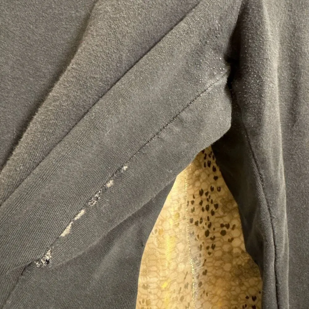 PINK Victorias Secret Foldover Yoga Black White Flawed Stained Flares Large - Image 4