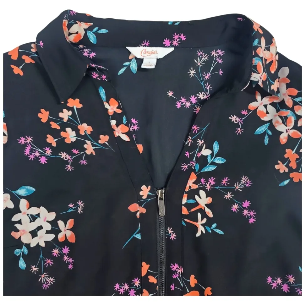 Candies Large Floral Sleeveless Blouse-EUC - Image 3