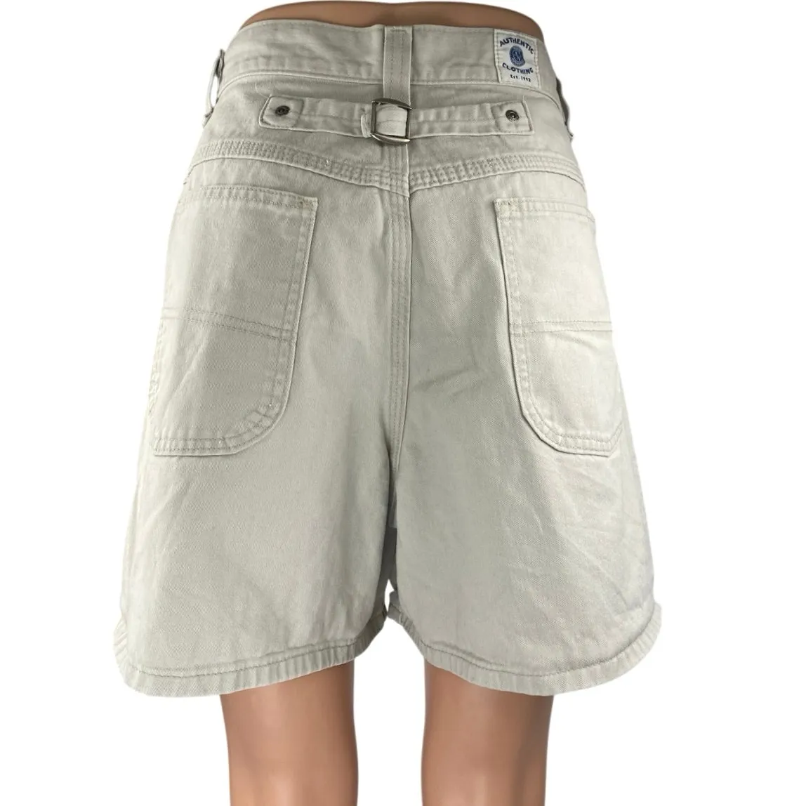 Women's Gray High Waisted A Line Relaxed Fit Casual Denim Jean Shorts Size M Size M - Image 3