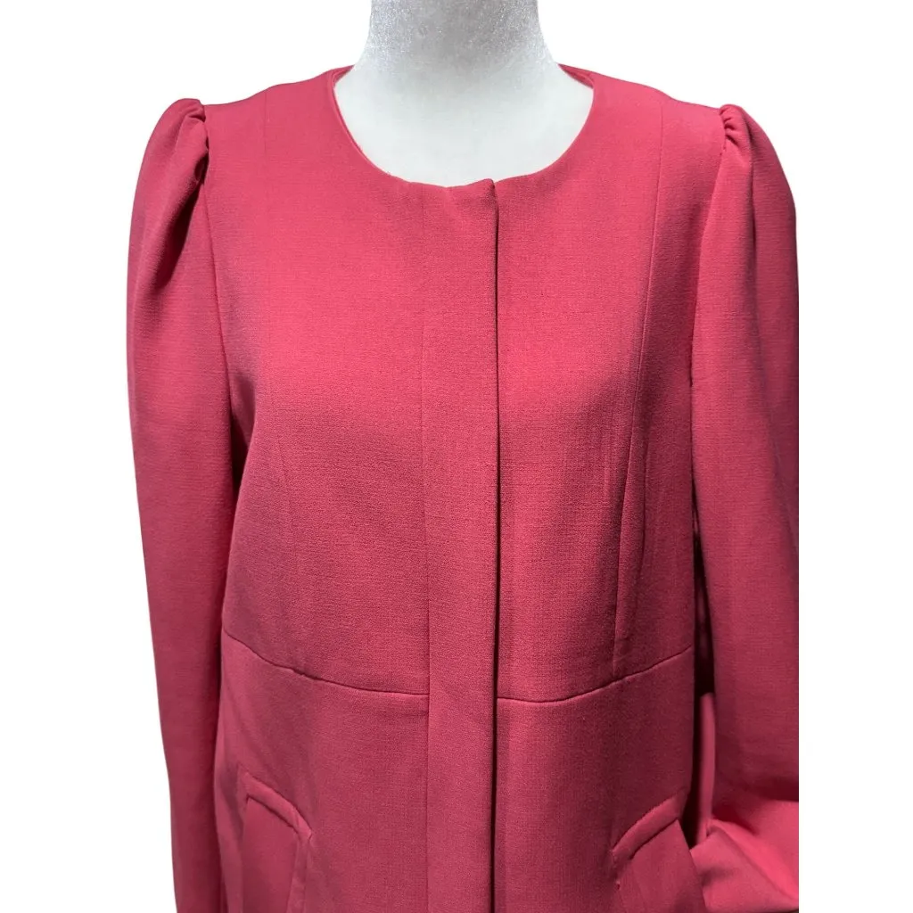 H&M womens Size 10 Coat Jacket Elegant Formal Blazer Pink Workwear Outwear - Image 3