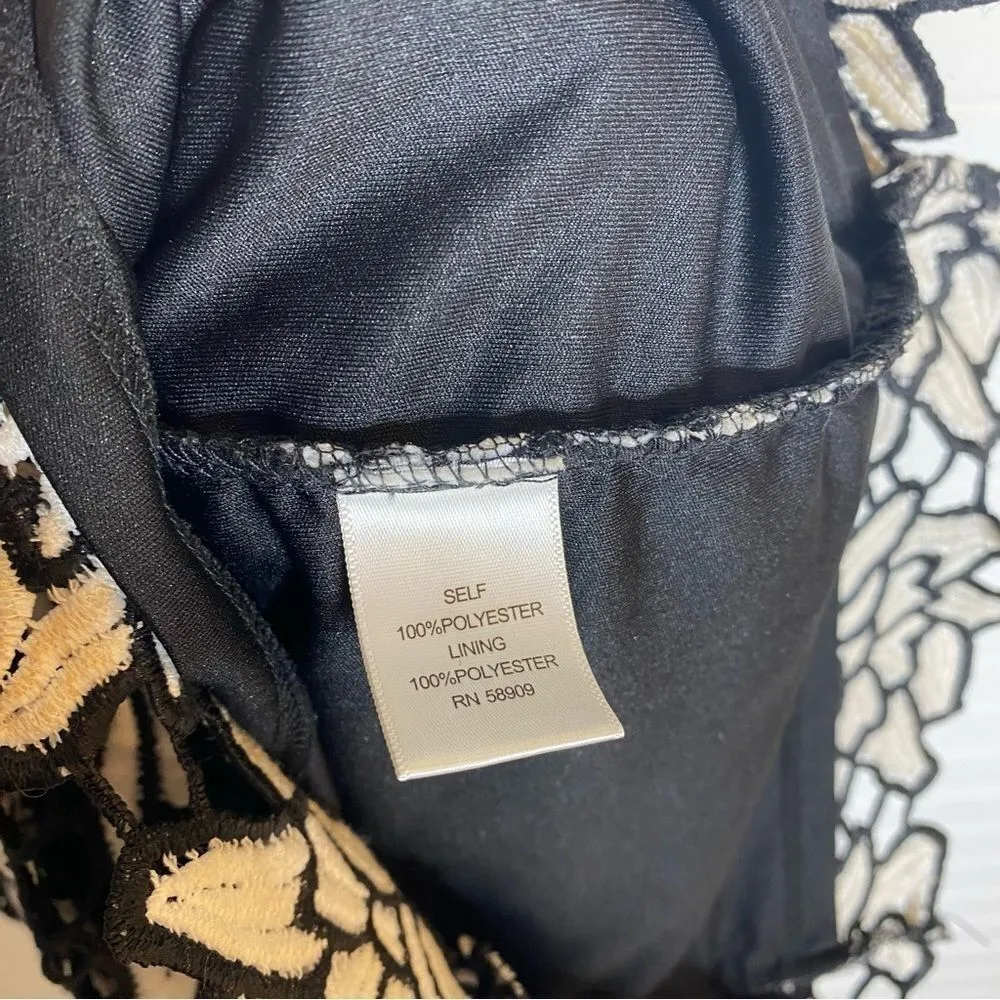 Gianni Bini Floral Chunky Crochet Lace Off Shoulder Dress - Image 6