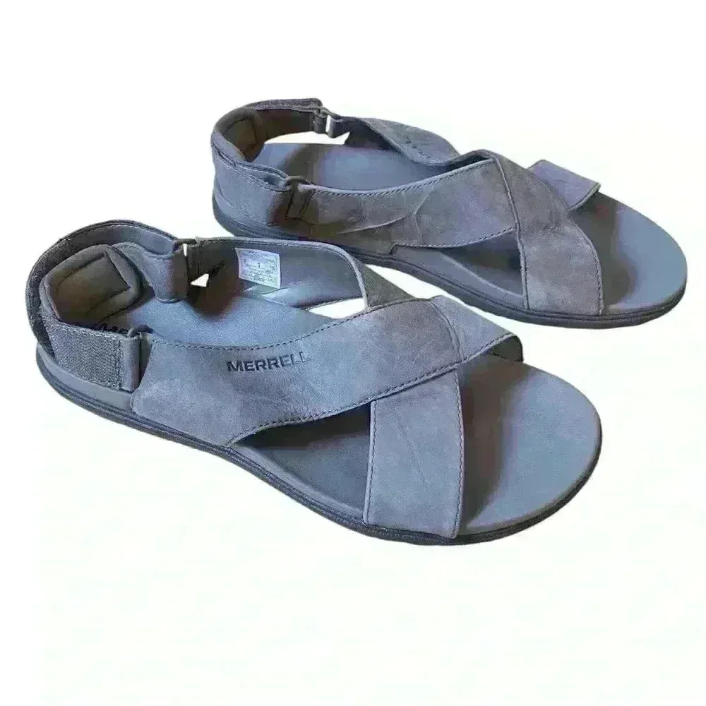 Merrell Around‎ Town Sunvue Leather Strap Sandals in Stone Size 7 Comfort Shoes - Image 7