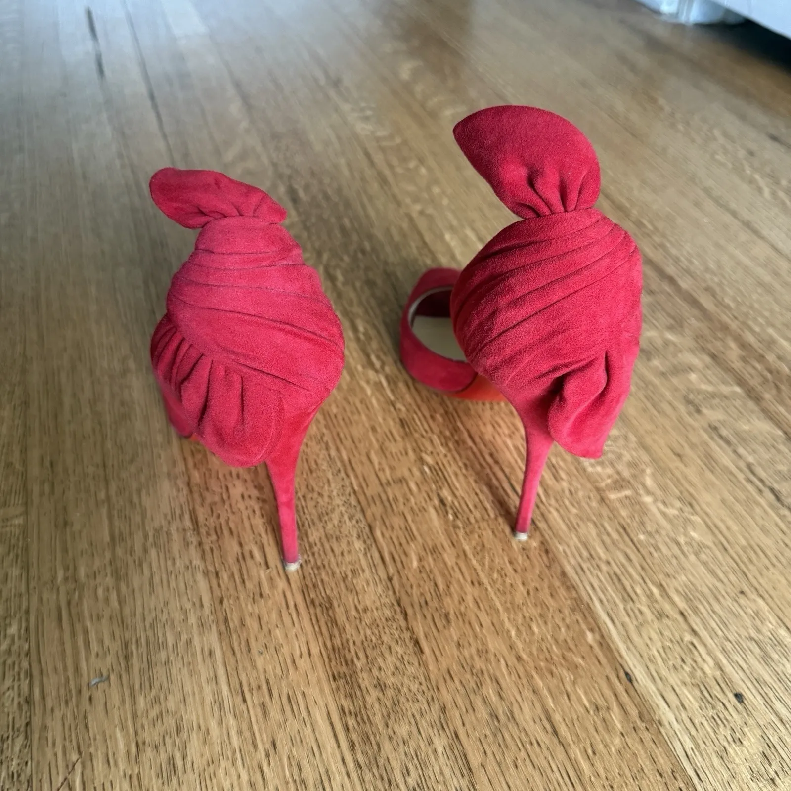 CHRISTIAN LOUBOUTIN Suede Barbara 100 Peep Toe Pumps 36 Oeillet size 37.5 - Image 9