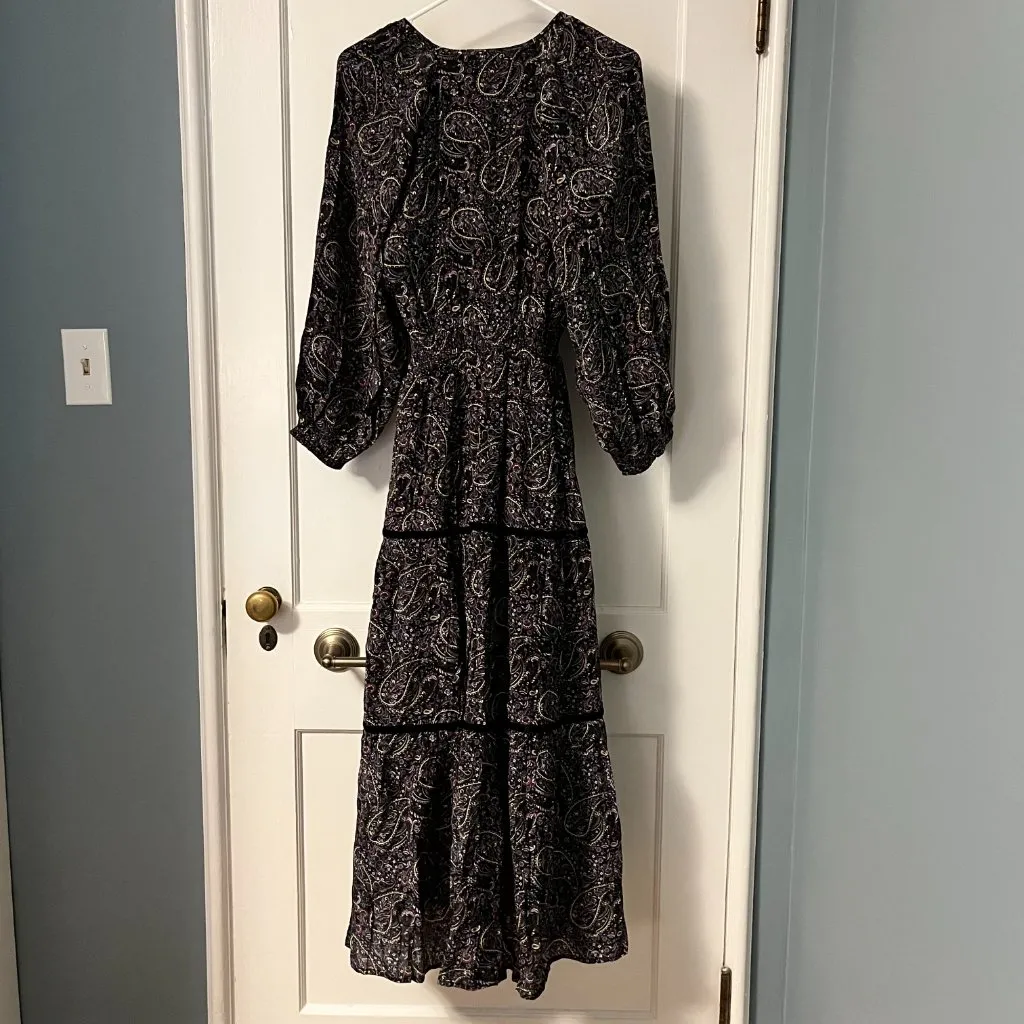 Elizabeth James The Label Hallie dress paisley size XS tiered smocked NWT - Image 7