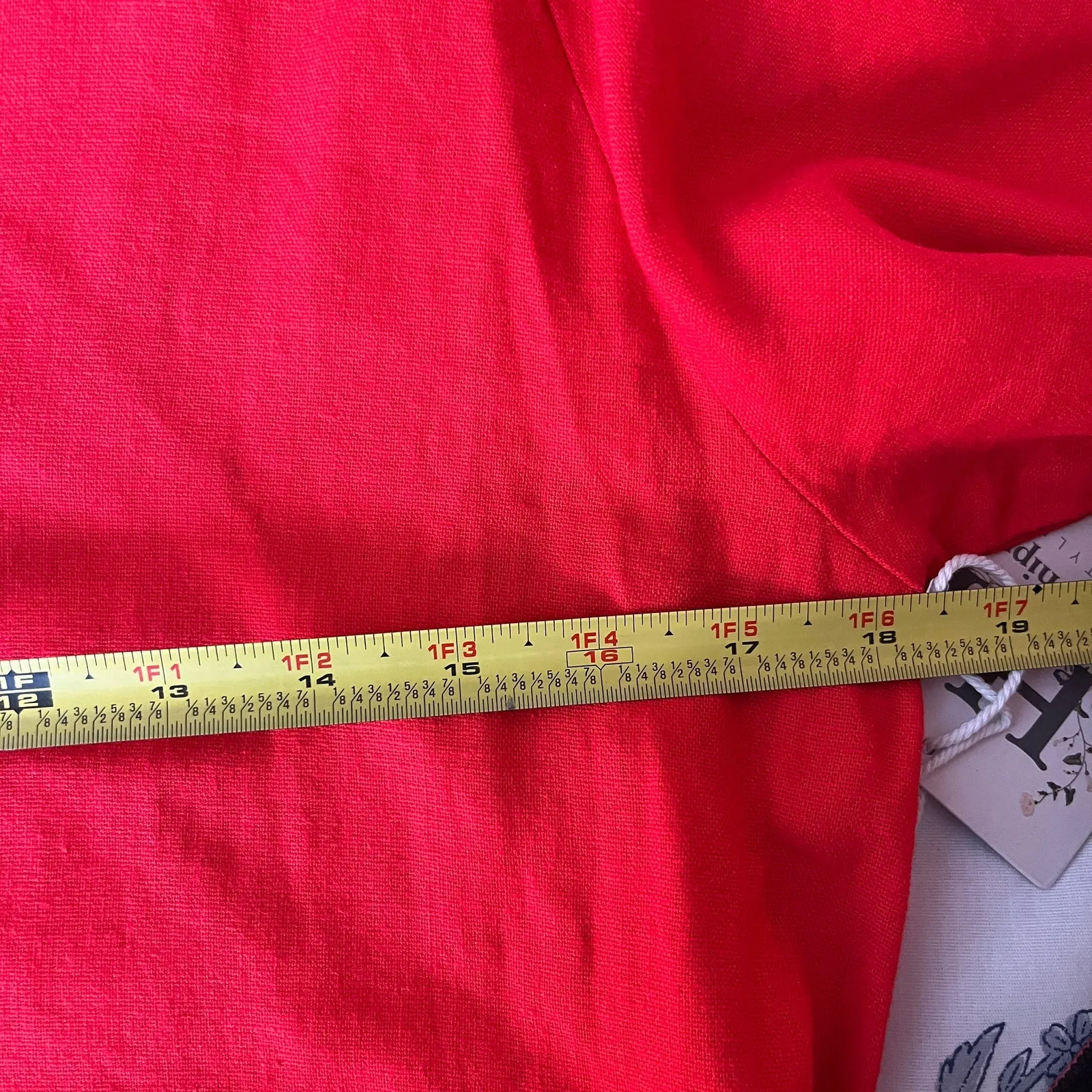 Haute Hippie Linen Blend Shirt Dress Boho Chic Belted Women Red XS NWT - Image 5