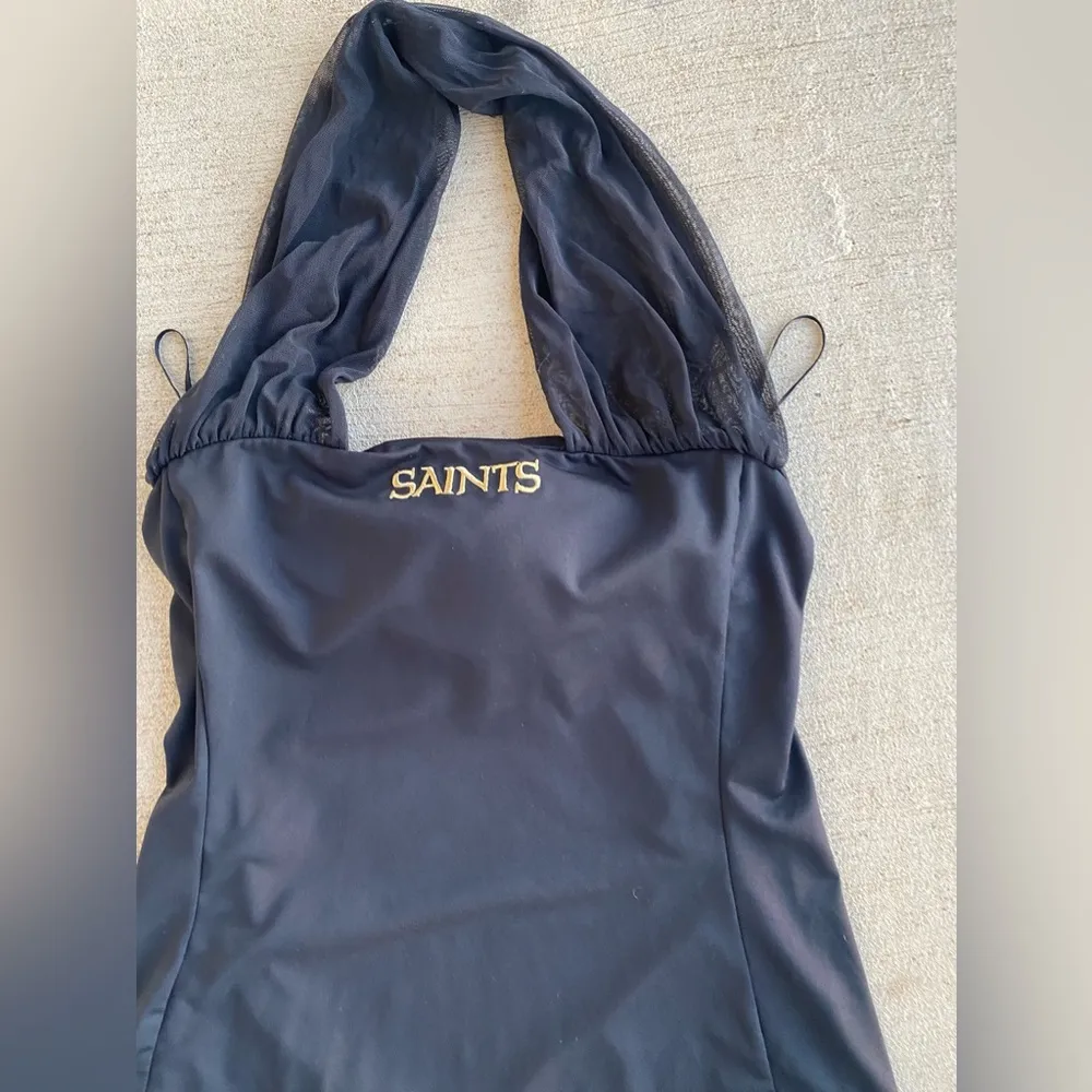 NFL Teams Couture New Orleans Saints Embroidered Halter Top, Size Medium - Image 2