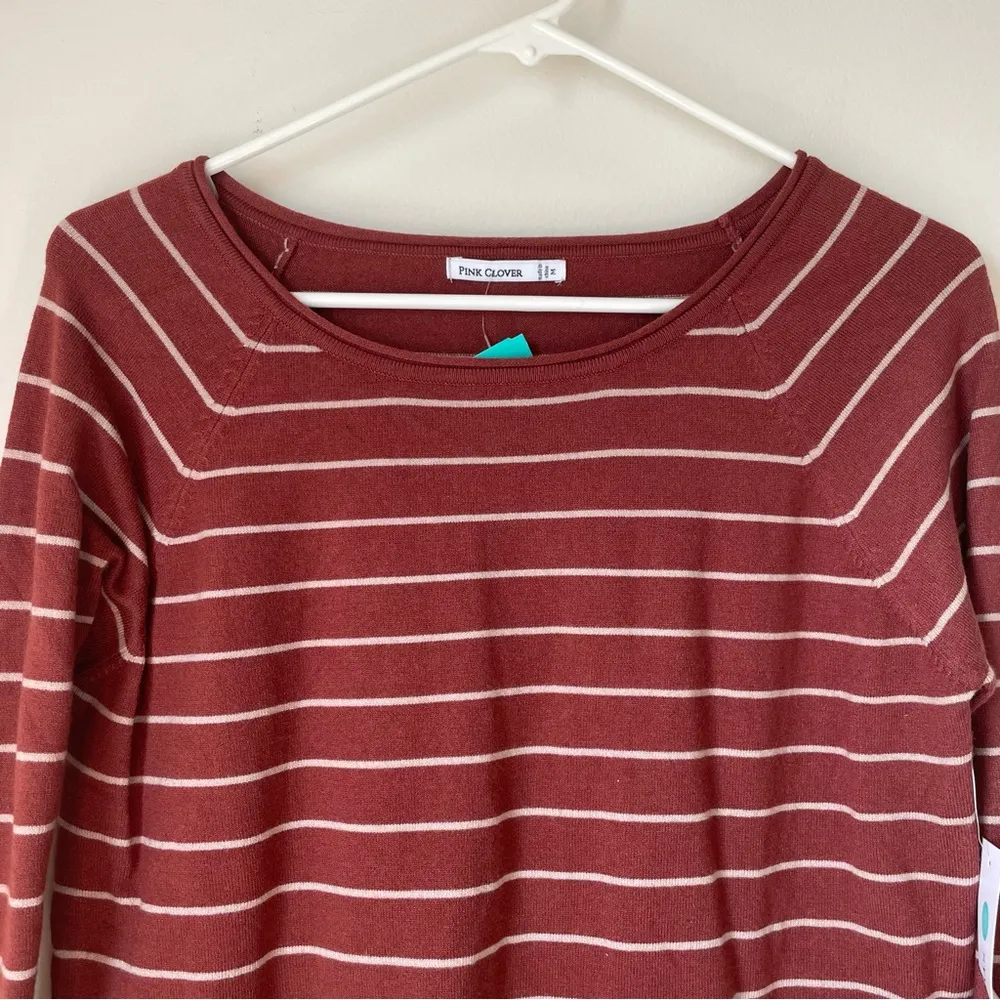 NWT Pink Clover Valencia Curved Hem Sweater - Image 4