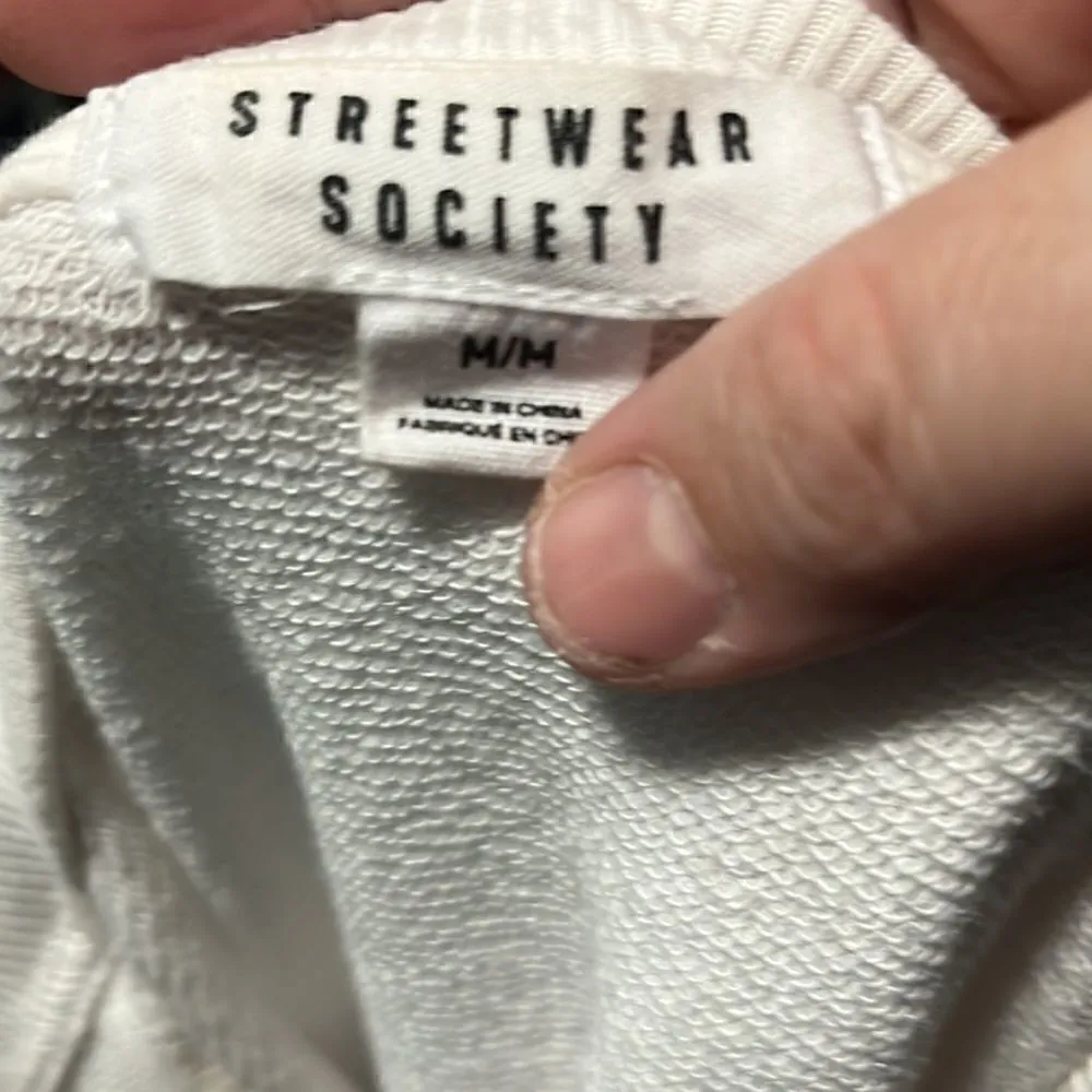 Streetwear Society - crop white Roses sweatshirt - M - Image 5