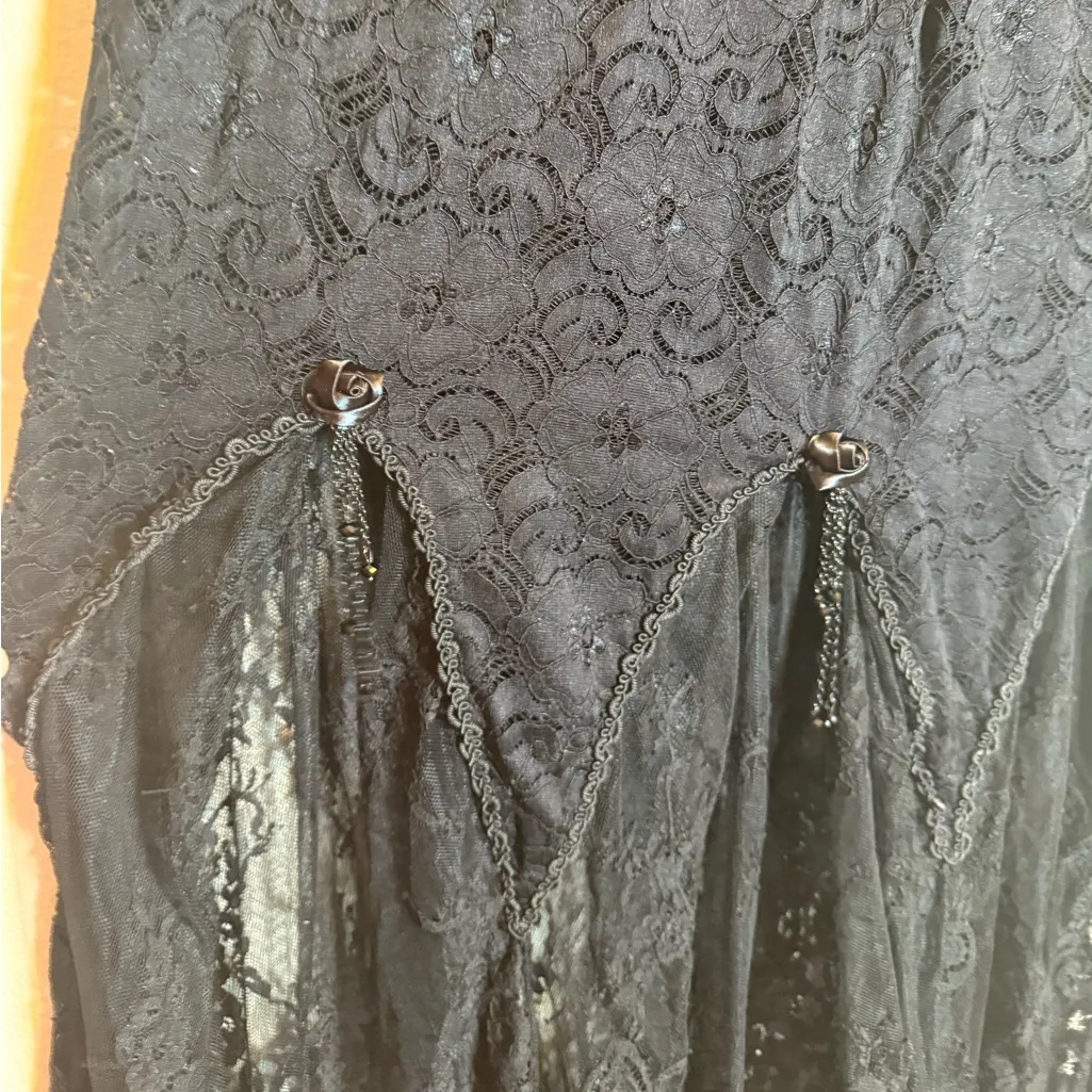 Punk Rave Gothic Lace Maxi Skirt Black Size 3X - Image 3