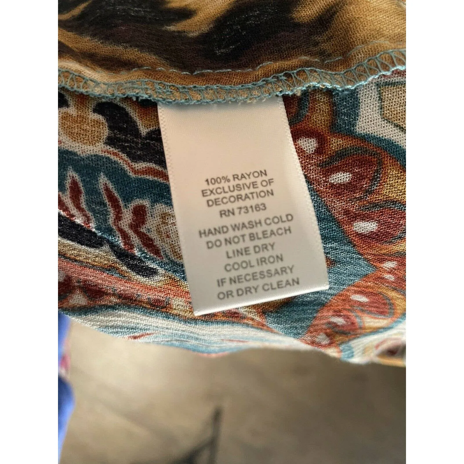 Melissa Paige Multicolored Animal Print Top SZ Med - Image 9