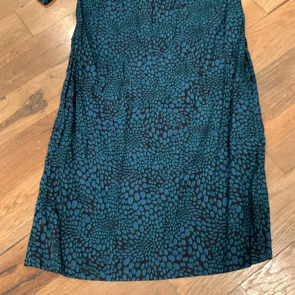 HOBBS LONDON Lucille Tunic Knee Graphic Dot Navy Aegean Dress Size US 2 - Image 12