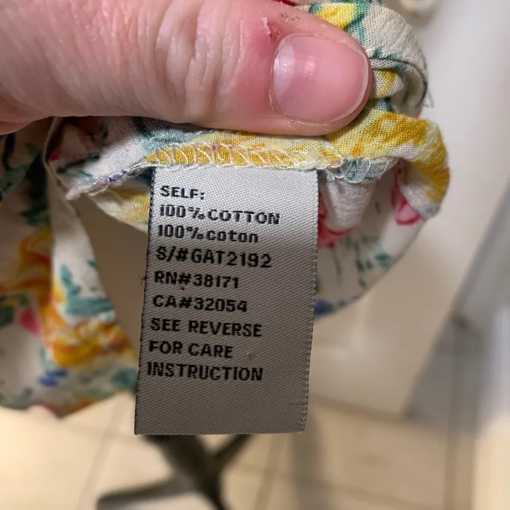 Lucca Couture  | Floral print button down open back top size medium - Image 6