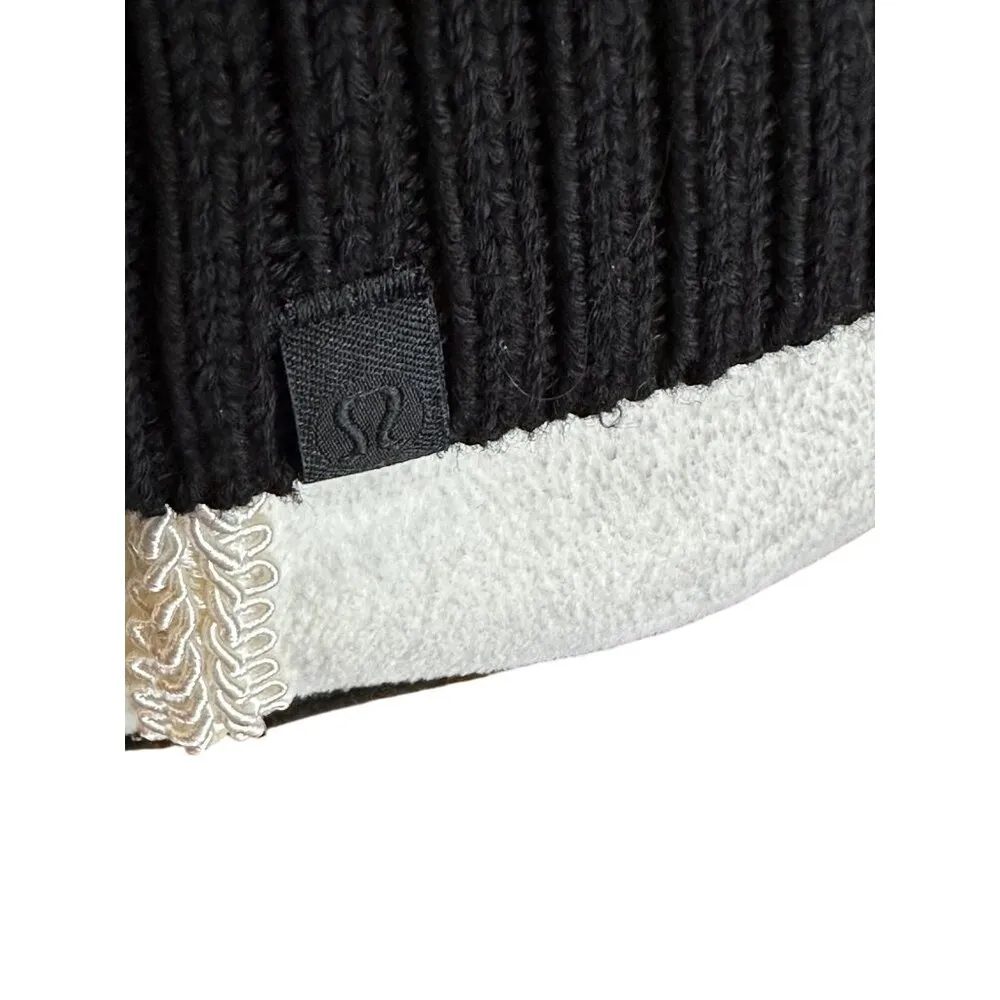 Lululemon New Heights Black Knit Ribbed Sweater Size 8 Minimalist Classy Goth - Image 5