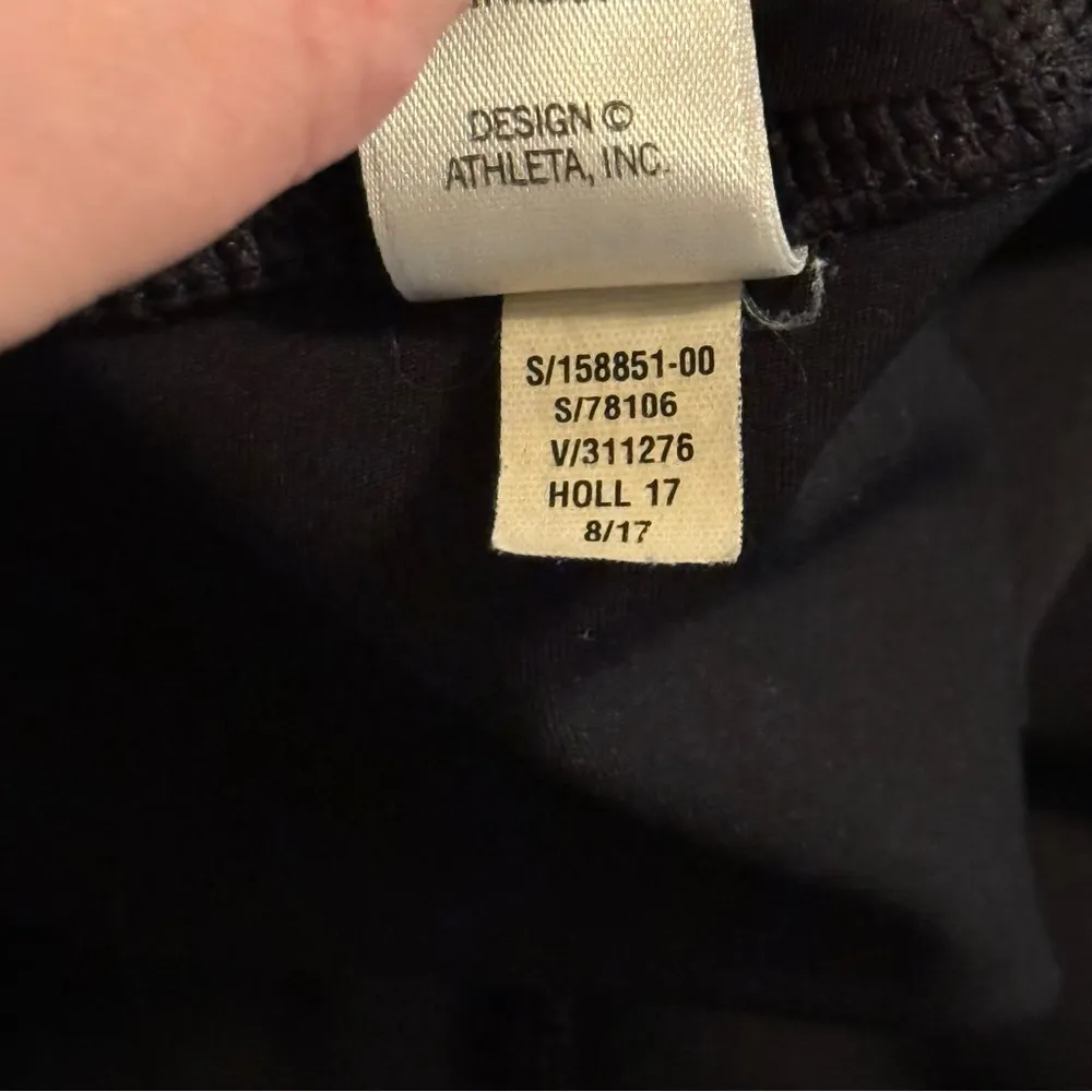 Athleta Womens Size S Spectrum Sonar 7/8 Tight Leggings Black Reflective Stripes - Image 10