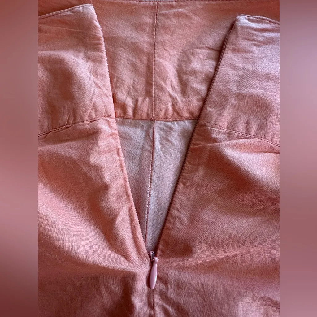 St. John's Bay Coral Pink Ombre Pleated A-Line Skirt Wide Waistband (1069) - Image 7