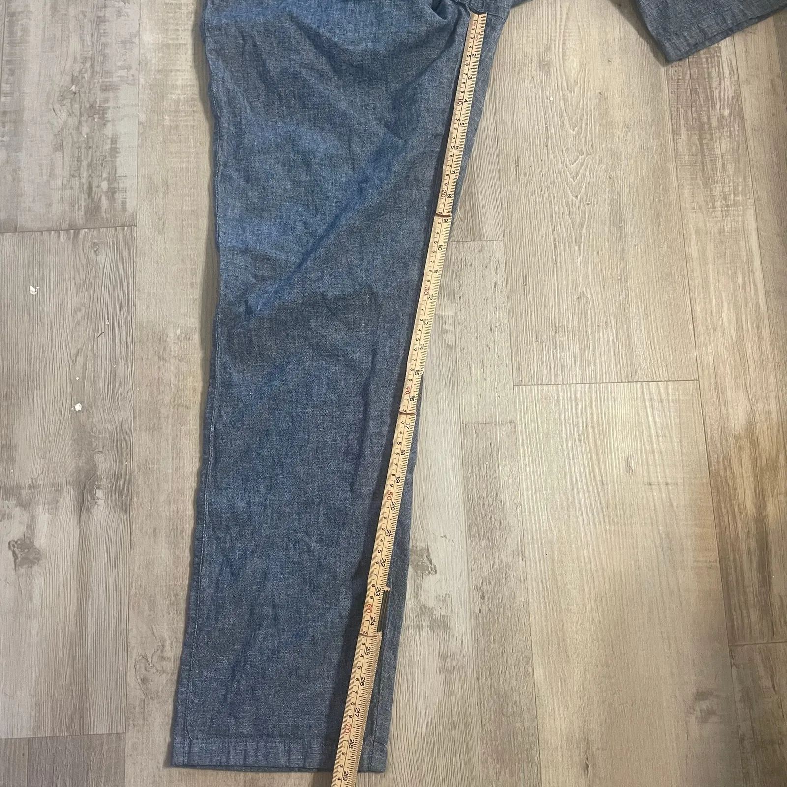 Old Navy Slim Built-In Flex Linen-Blend Interior Drawstring Pants size L - Image 7