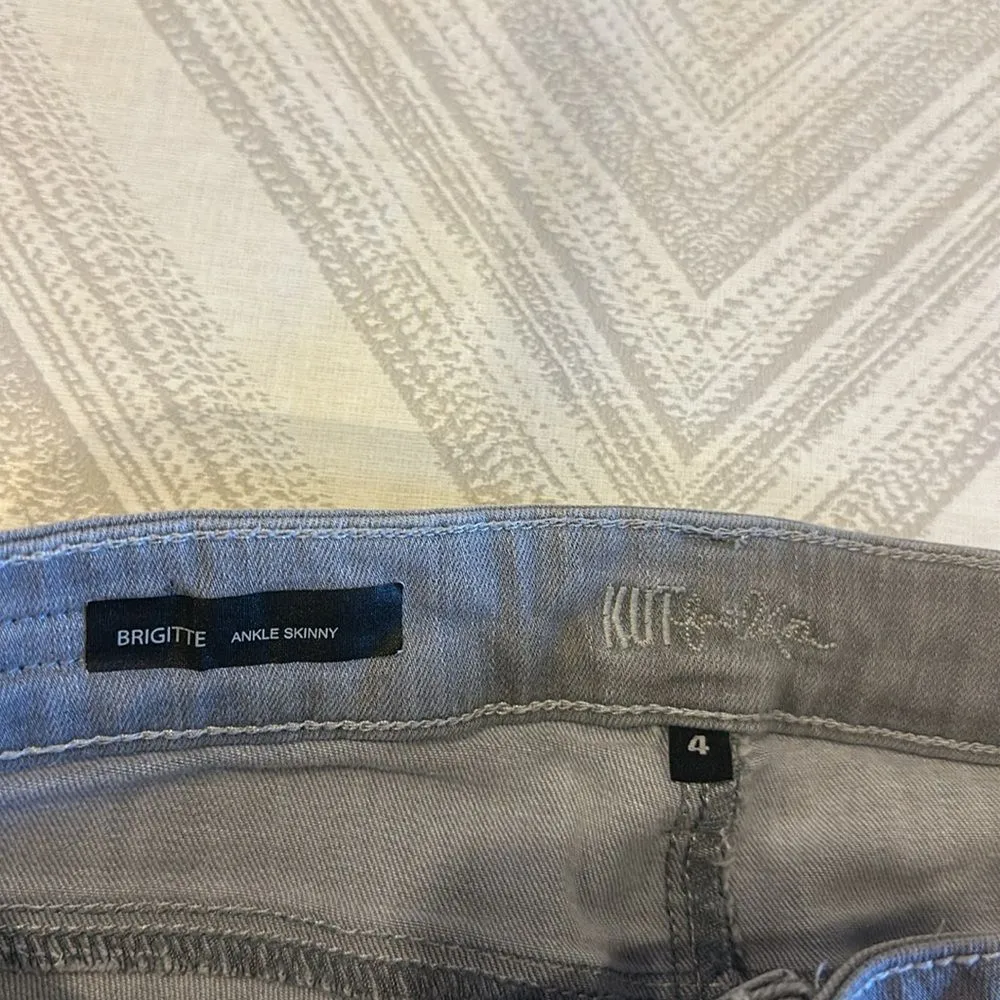 Kut From The Kloth  Women’s Grey Brigitte Ankle Skinny Jeans - Size 4 - Image 4