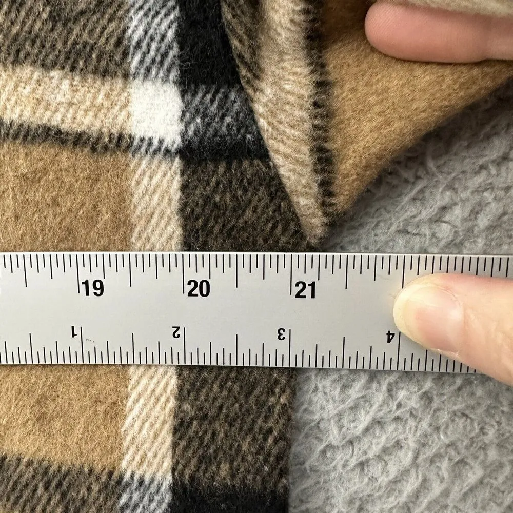 Ethan N Joy Long Flannel Plaid Shacket Travel Lightweight‎ Preppy Women's S Black - Image 6