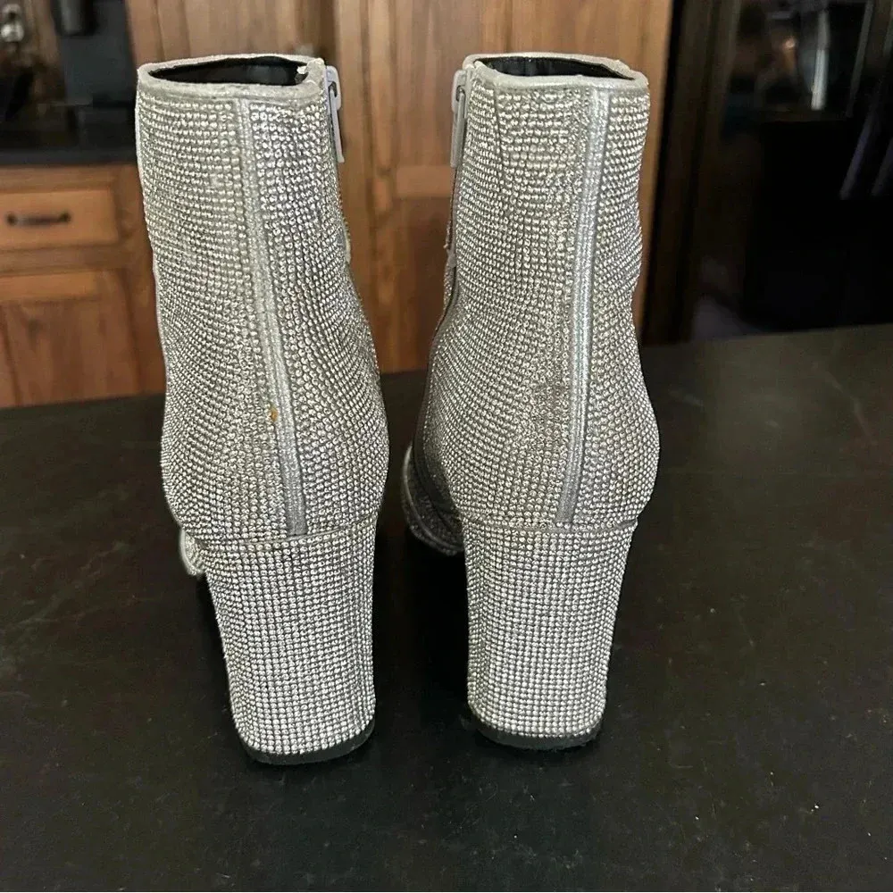 Cailin Rhinestone Ankle Boots - A New Day - Silver Sparkly | Women’s size 7 - Image 9