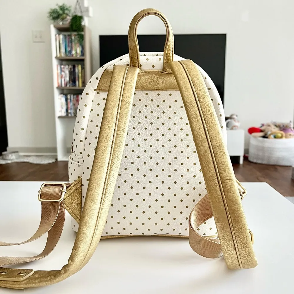 NWOT RARE Loungefly Disney Parks OG Heart Logo Small World White Mini Backpack - Image 2