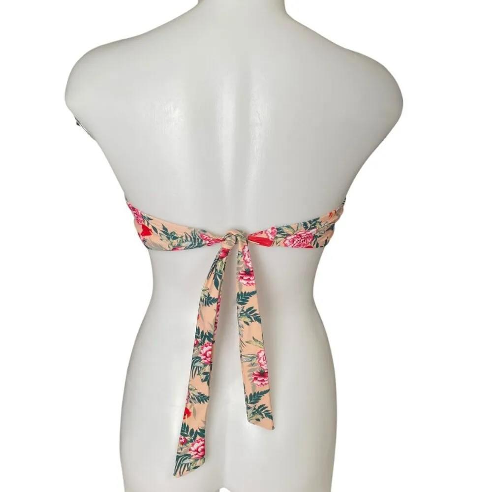 women's size large pink and green strapless stretch bikini top - Image 6