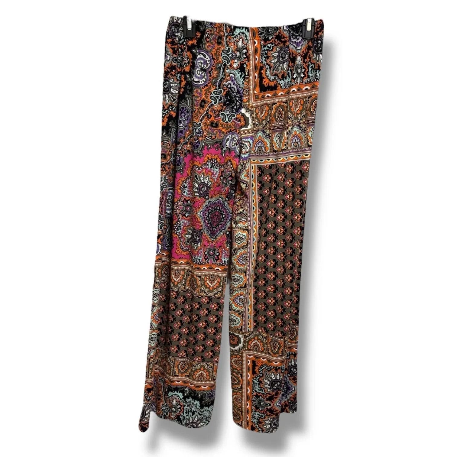 Chico's Palazzo Pants Size 0 (US 4/6) Boho Wide‎ Leg Travel Pull On Paisley - Image 4