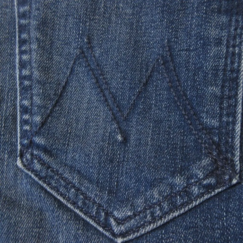 NWT Mother Hustler Ankle in Here Kitty Glitter Racer Crop Flare Stretch Jeans 24 - Image 6