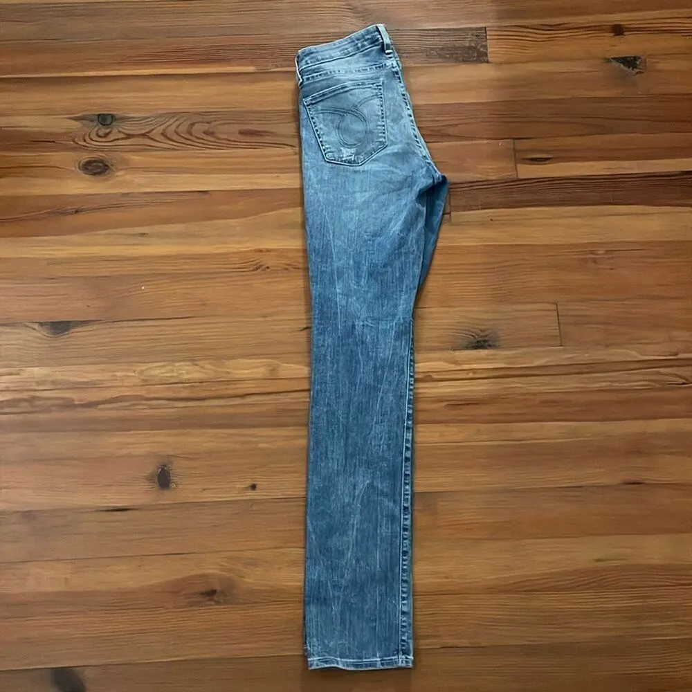 Big Star Maddie Straight Denim Blue Jeans Womens Size 27R Distressed - Image 3