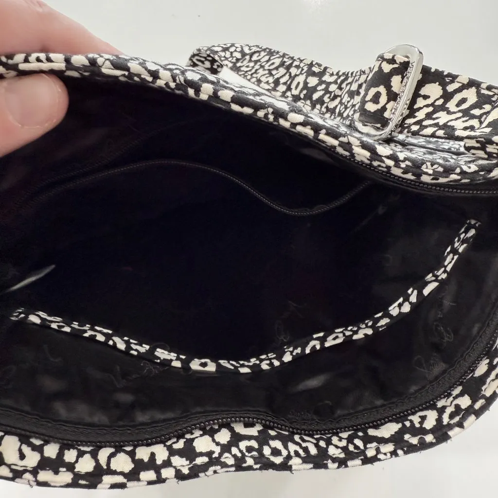 Vera Bradley Black and White Camocat Pattern Crossbody Purse Retired - Image 4