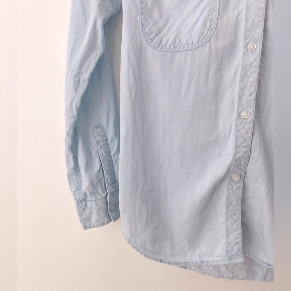 RAILS Carter Shirt Women's XS Light Vintage Denim Chambray Button Down Top Faded - Image 5