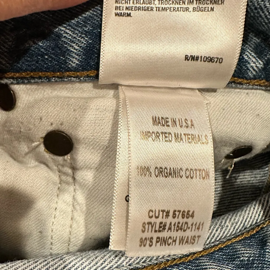 Agolde 90’s Pinch Waist Light Blue Flare high rise waist frayed hem Jeans 26 - Image 6