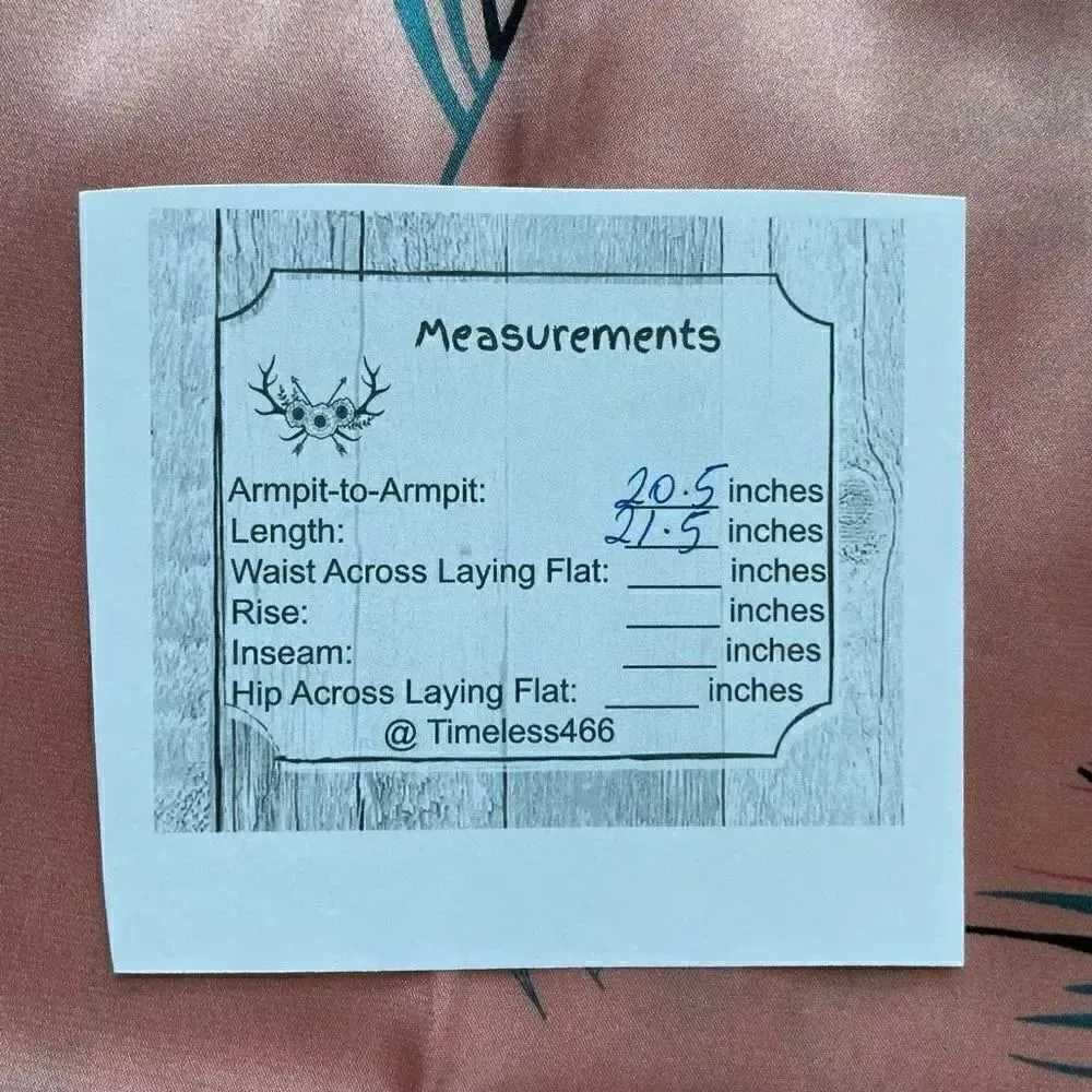 Bohemian Retro Plant Print Pajama Set, V Neck Cami Top & Short SZ L # 1636 Pink Size L - Image 12