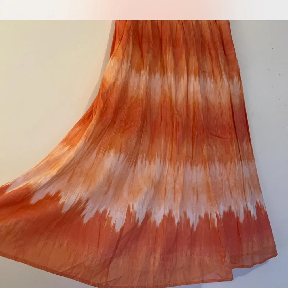 Chico's Vibrant Orange Tie-Dye A-Line Skirt - Image 2