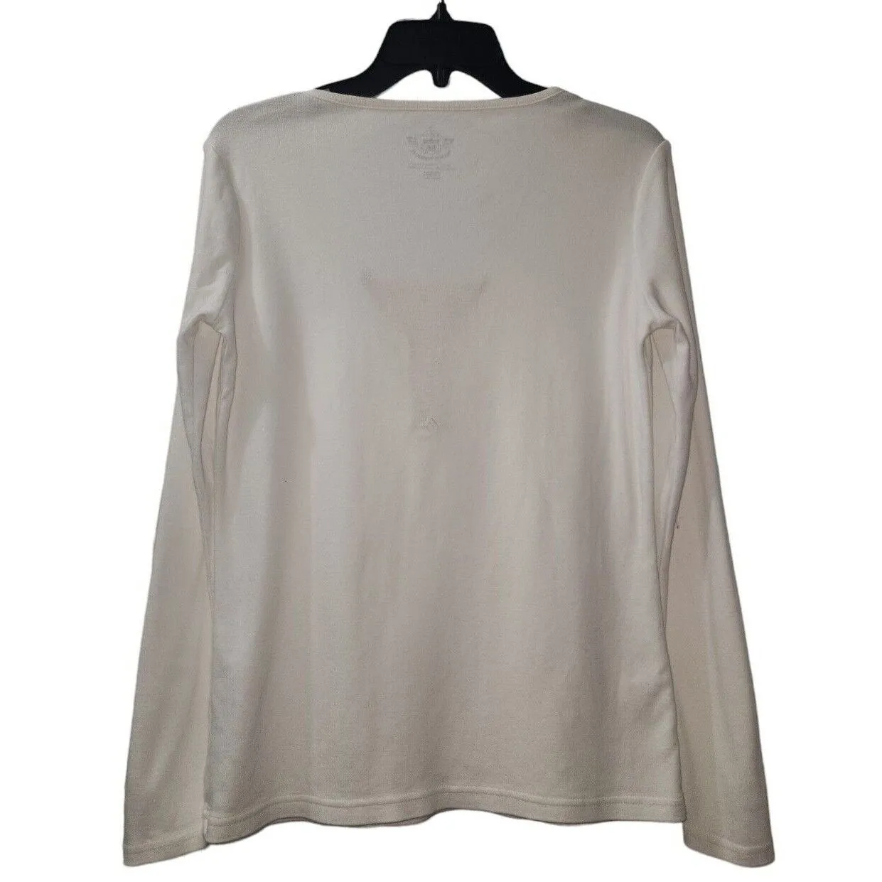 Route 66 Long Sleeve Henley Shirt Casual‎ Top Basic Tee White M - Image 2