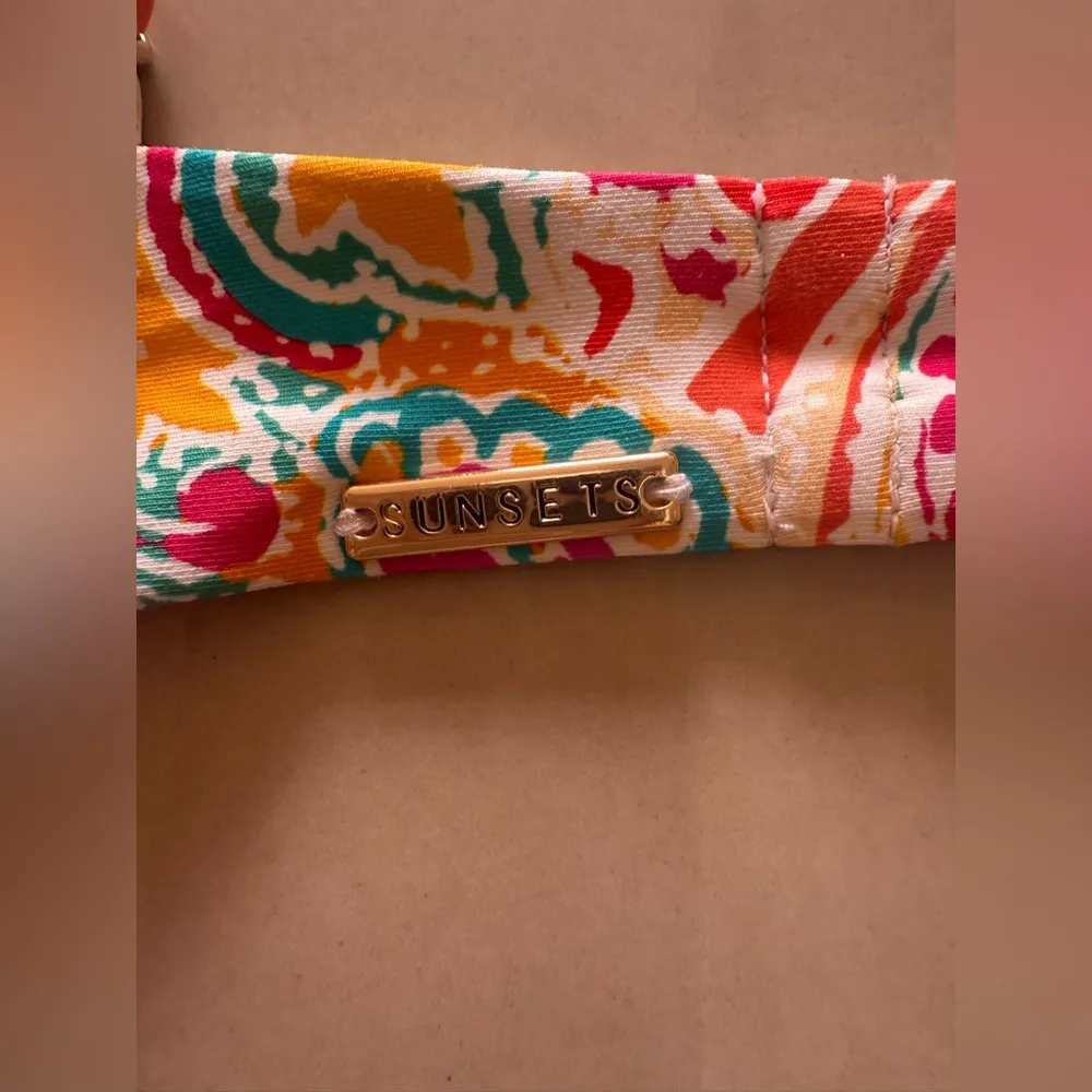 Colorful Paisley Ruffle Bikini Top Orange Size undefined - Image 13